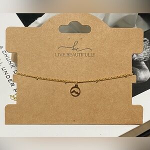 Mountain Ring Pendant Necklace choker style